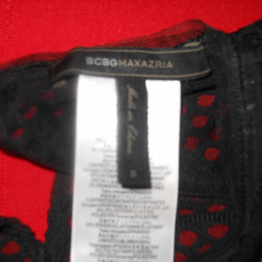 Bcbgmaxazria Jaylynn Patchwork Mesh Net Dress- Sm… - image 3